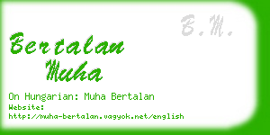 bertalan muha business card